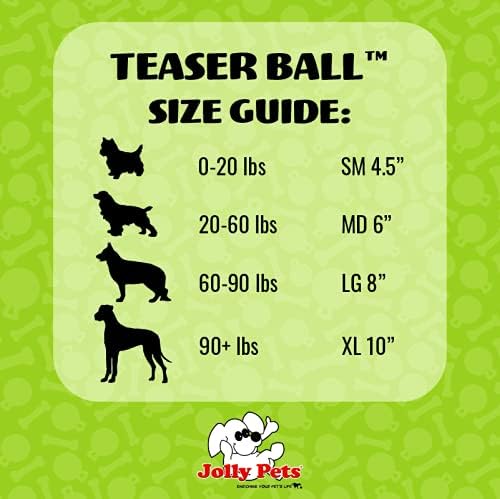Jolly Pets Teaser Ball Dog Toy, Extra Large/10 Inches, Blue (1510 BL)
