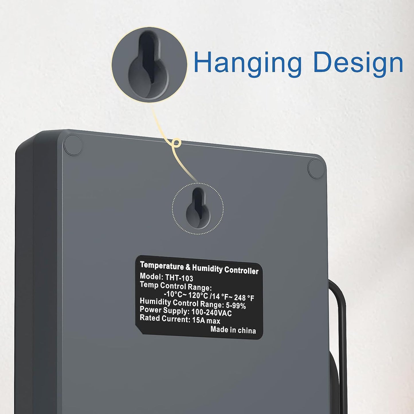 Digital Temperature Humidity Controller Pre-Wired Outlets for Mushroom, Reptile, Heating/Cooling On Outlet 1, Humidifier/Dehumidifier On Outlet2, Timer On Outlet 3