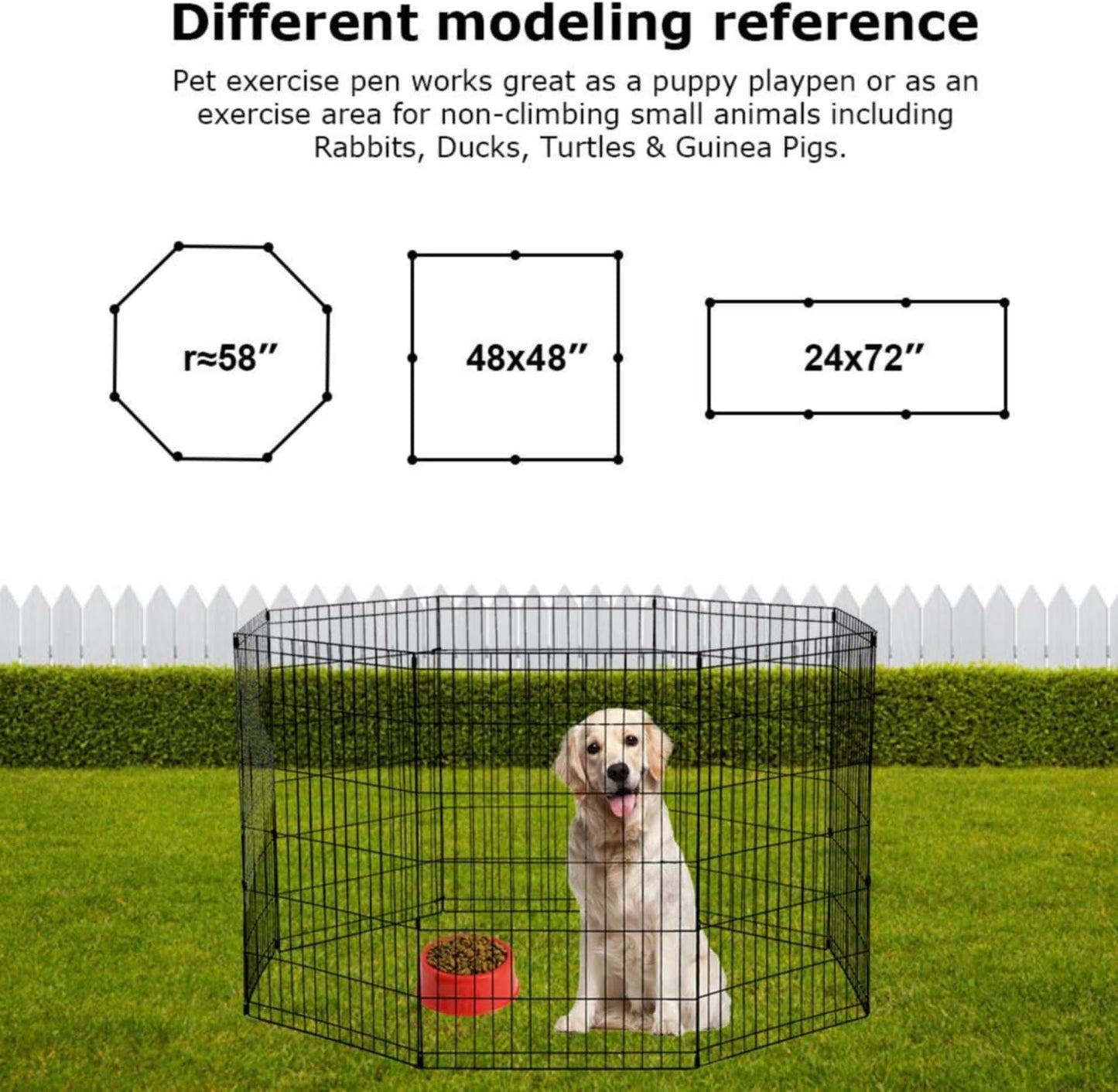 BestPet 36" Tall Dog Playpen Crate Fence Pet Kennel Play Pen Exercise Cage