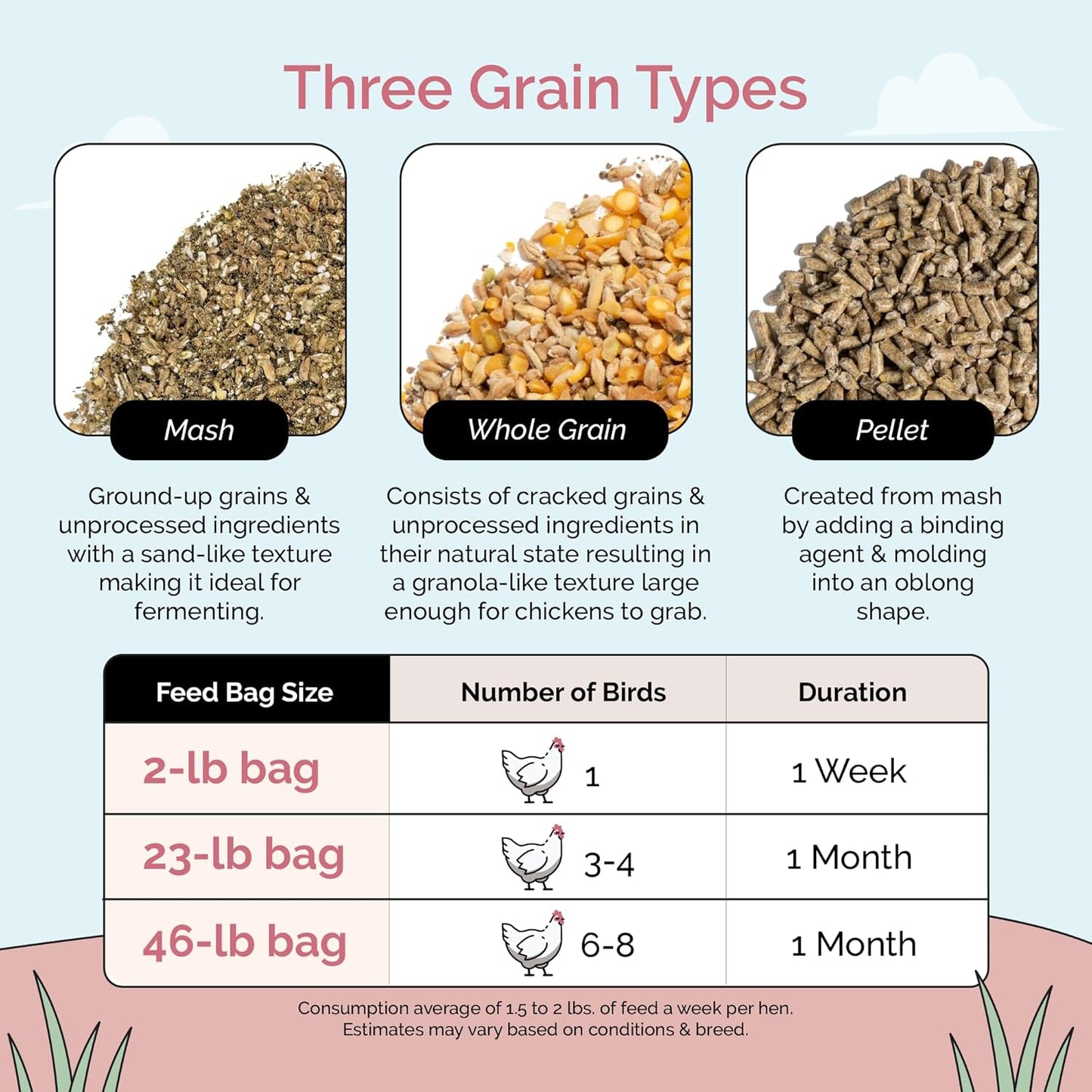 Organic Chicken Feed – Layer Mash, Non-GMO, USA Grown, 16% Protein, Corn-Free, Soy-Free, Non-Medicated Feed for Chickens, 46 lbs