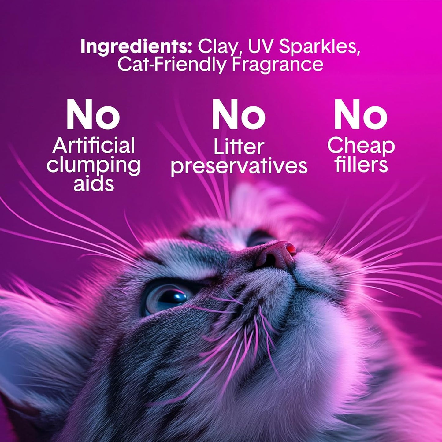 Boxie Glo Clumping Clay 30 Day Odor Control Cat Litter, 99.9% Dust-Free, Low Tracking, UV Light Attractant, 28 lb