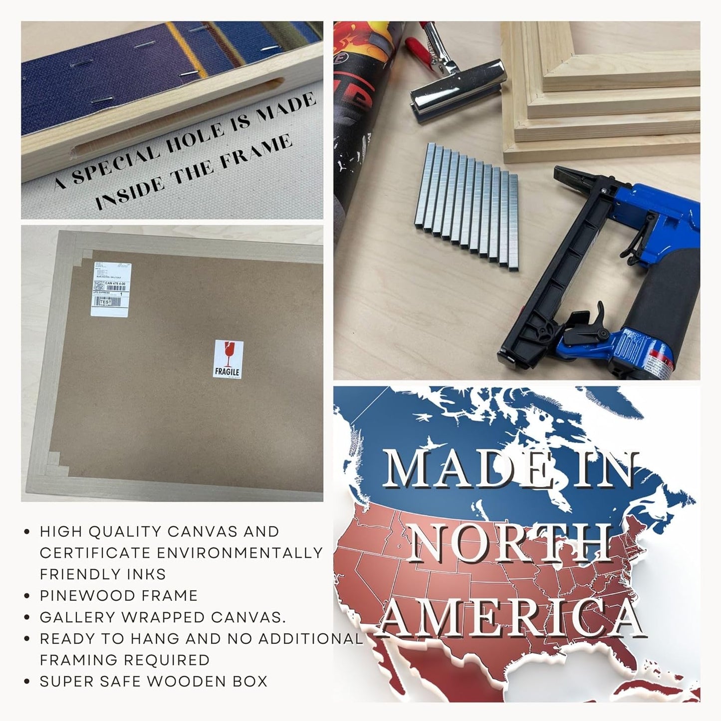 Nature Wall Art Prints - Ocean Forest Mountain Lake Canvas Landscapes - Small to Extra Large Living Room Bedroom Kitchen Bathroom Décor (Misty Fall Reflection, 47L" x 71W" - 3 panels)