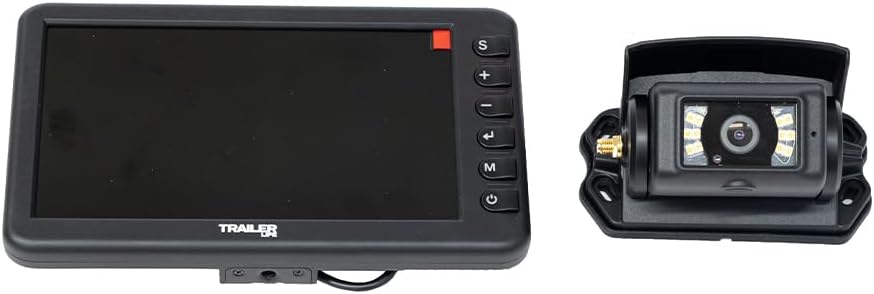 Trailer Life Pathway 7" Wireless Backup Camera System | Lag-Free Transmission | Ultra-Bright IPS Screen | Full HD Recording | Colorful Night Vision | Built-in Microphone