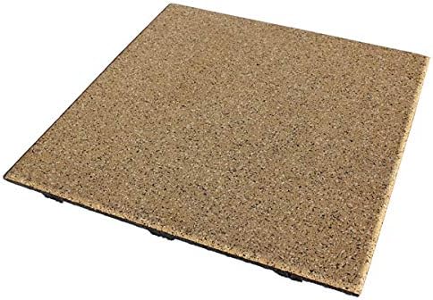 American Floor Mats - Extreme Rubber Gym Tiles - 1 Inch Thick Colorful Rubber Gym Tiles - Superior Shock and Sound Absorbing Tiles - 95% Tan 25 Tile Pack (Covers 100 Sq Ft)