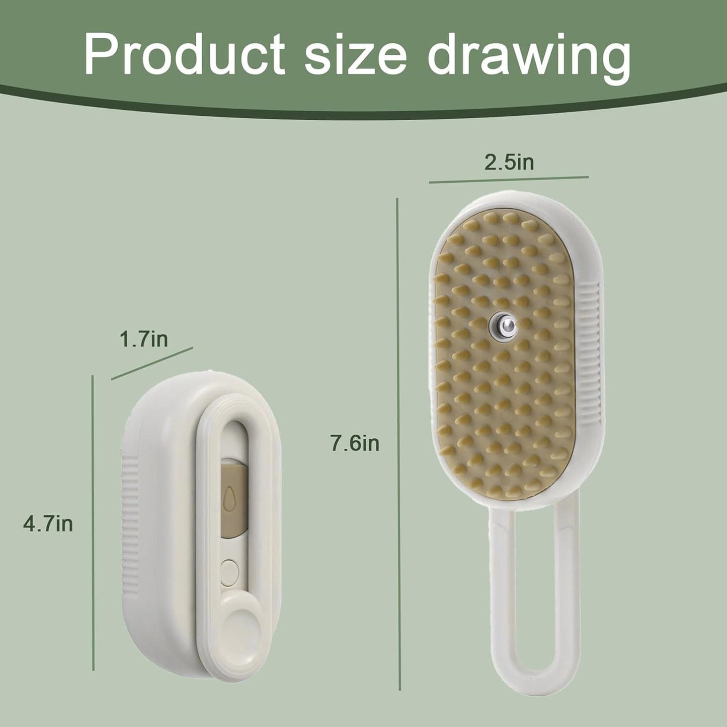 Cat Steam Brush for Shedding, 4 in 1 Rechargeable Pet Steam Brush for Dogs and Cats, Anti-Static, Massage, Cleaning, Shedding & Combing All In One! (White)