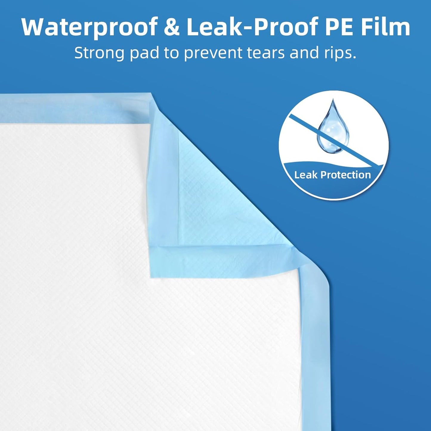 Bed Pads NO Adhesive Strip 30"x36" Thicken Elderly Adults Incontinence Underpads Disposable,Heavy Duty Absorbent Chucks Waterproof,XL Extra Large Puppy Pee Training Pad[25 Pads]