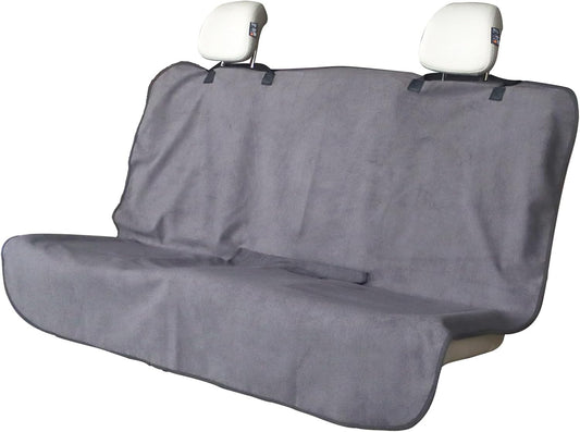 Back Seat Cover for Car Trucks Van SUV,Waterproof Rear Bench Towel Seat Covers for Dogs and Kids,Automotive Backseat Protector (Grey)