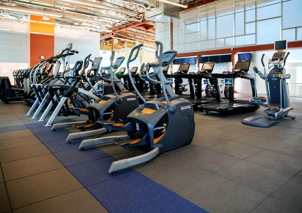 American Floor Mats - Extreme Rubber Gym Tiles - 1 Inch Thick Colorful Rubber Gym Mats - Superior Shock and Sound Absorbing Mats - 95% Light Grey 100 Mat Pack (Covers 400 Sq Ft)