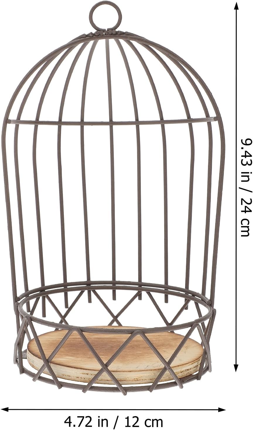 Farmhouse Birdcage Candle Holder Bird Cage Decor Lanterns Decorative Metal Candlestick Vintage Bird Cage Planter Holder Tealight Hanging Birdcage Lantern Flowerpot for Wedding Table Decor