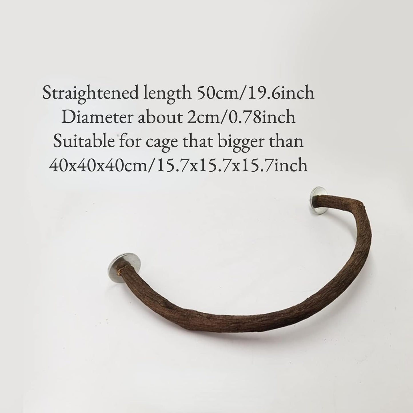 Parrot Perch Stand Bird Cage Stand Pole Natural Wild Grape Stick Grinding Paw Cage Accessories for Parakeet Cockatiels Budgies Conure Lovebirds Platform (U-Shaped)