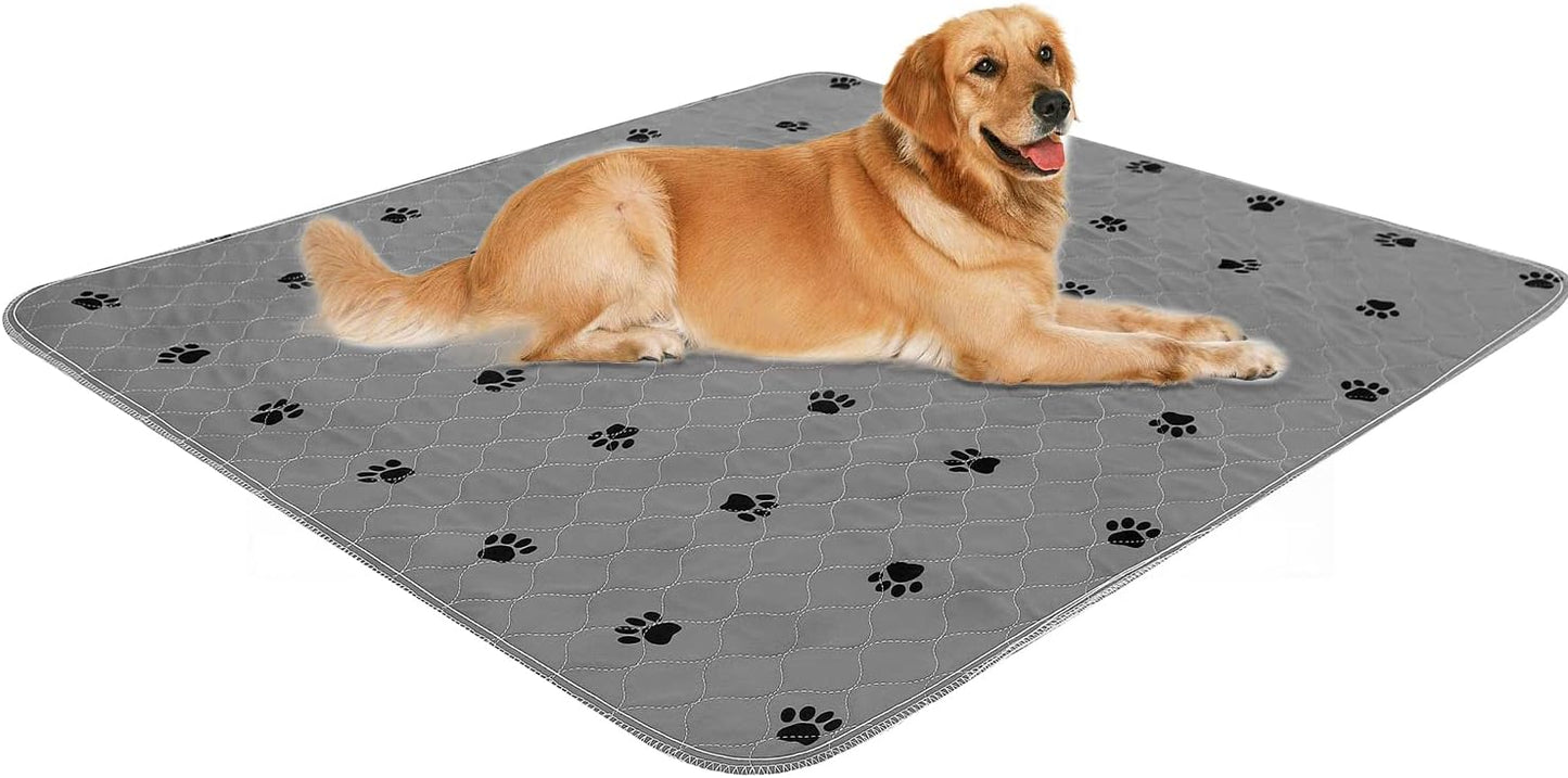 Washable Pee Pads for Dogs + Free Puppy Grooming Gloves/Quilted, Fast Absorbing Machine Washable Dog Whelping Pad/Waterproof Puppy Training Pad/Housebreaking Absorption Pads