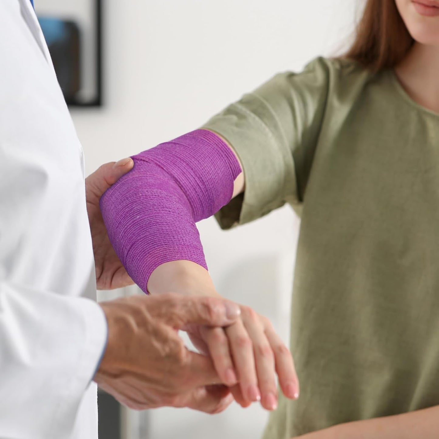 Treela 36 Pcs Self Adherent Bandage 3" X 5 Yard Wrap Breathable Cohesive Bandage Elastic Adhesive Tape for Stretch Athletic Sports Wrist Ankle(Variegated)