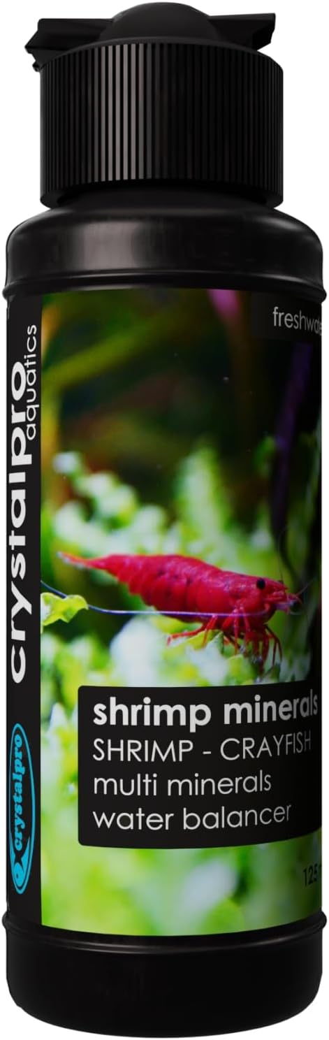 Shrimp Minerals 4.2 Oz – Liquid Aquarium Salt & Trace Elements for Freshwater Shrimp Tanks – Supports Caridina & Neocaridina – Molting & Breeding Additive – Invertebrate Tank Conditioner