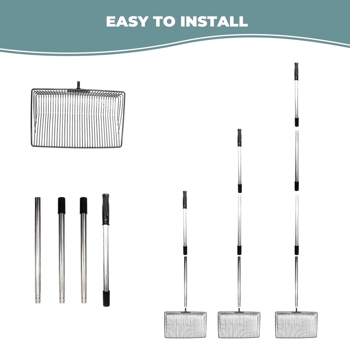 Chicken Coop Accessories, Metal Chicken Coop Pooper Scooper, Chicken Poop Scooper, Metal Litter Scoop, Poop Scooper for Chicken Coop, Chicken Coop Cleaning Tools