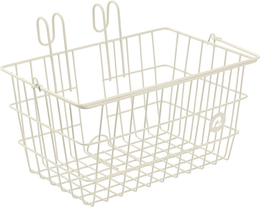 Retrospec Apollo-Lite Lift-Off Bike Basket - Detachable Steel Handlebar Basket with Carrying Handle for Commuting, Shopping & Beach Trips - 14.5in x 9.5in Weather-Resistant Biking Gear