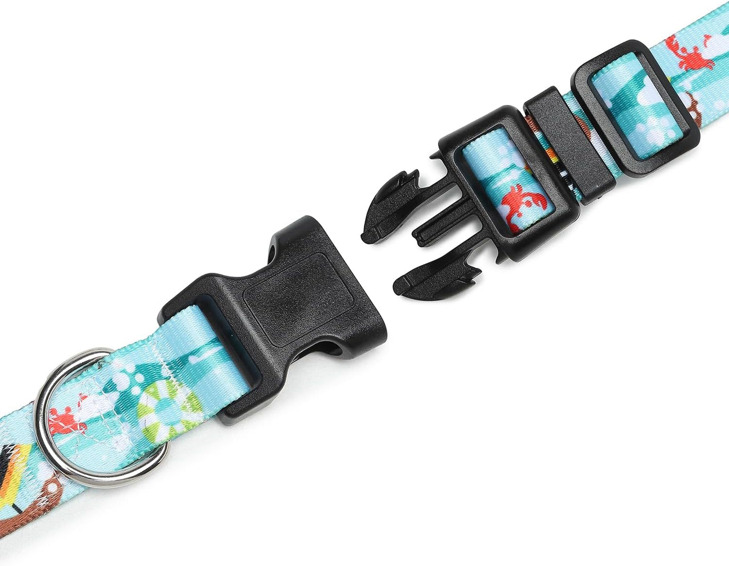 Mercano Adjustable Dog Collar - Special Design Patterns, Soft Nylon Comfortable Sturdy Pet Collar for Small Medium Large Dogs (XS, Sail)