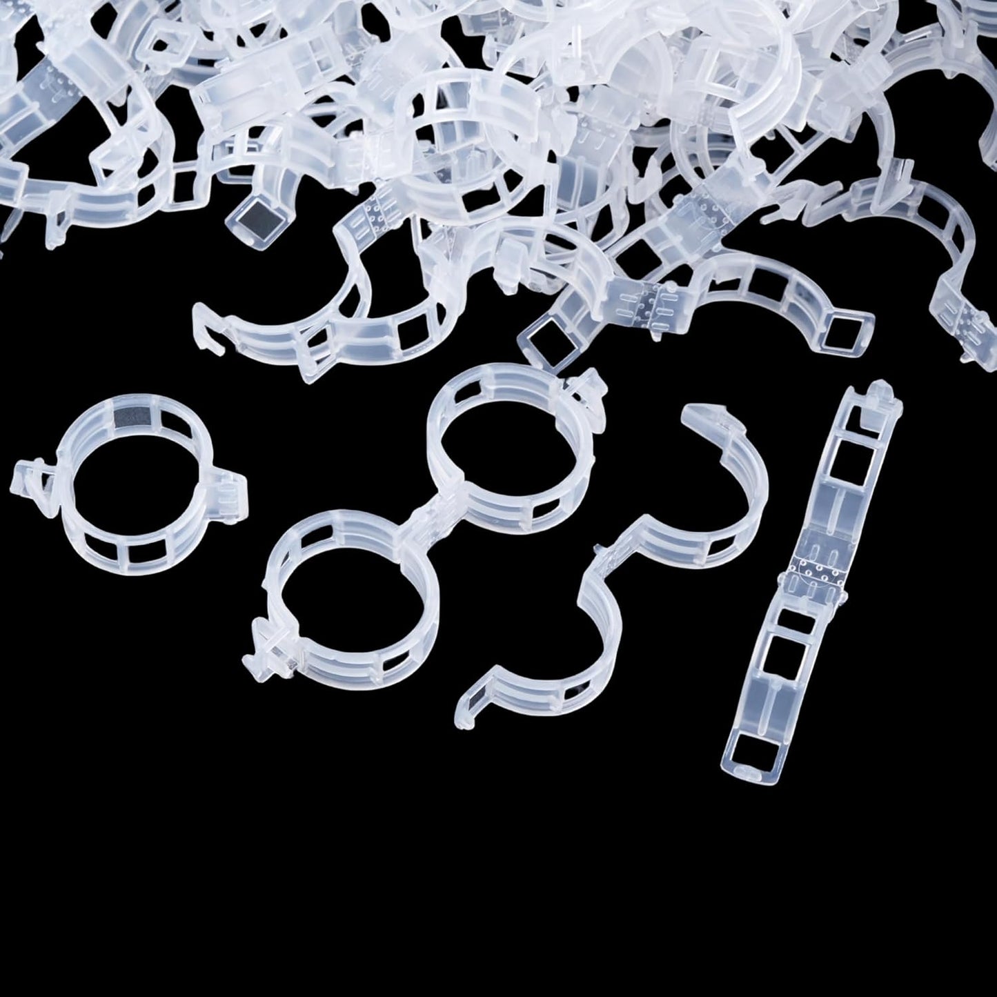 100 Pcs Plant Support Clips,Plastic Clips for Securing Plants,Tomato Vine Clips,Plant Fixing Clips,Garden Clips for Climbing Plants,Grape and Vine Vegetables (100, White)