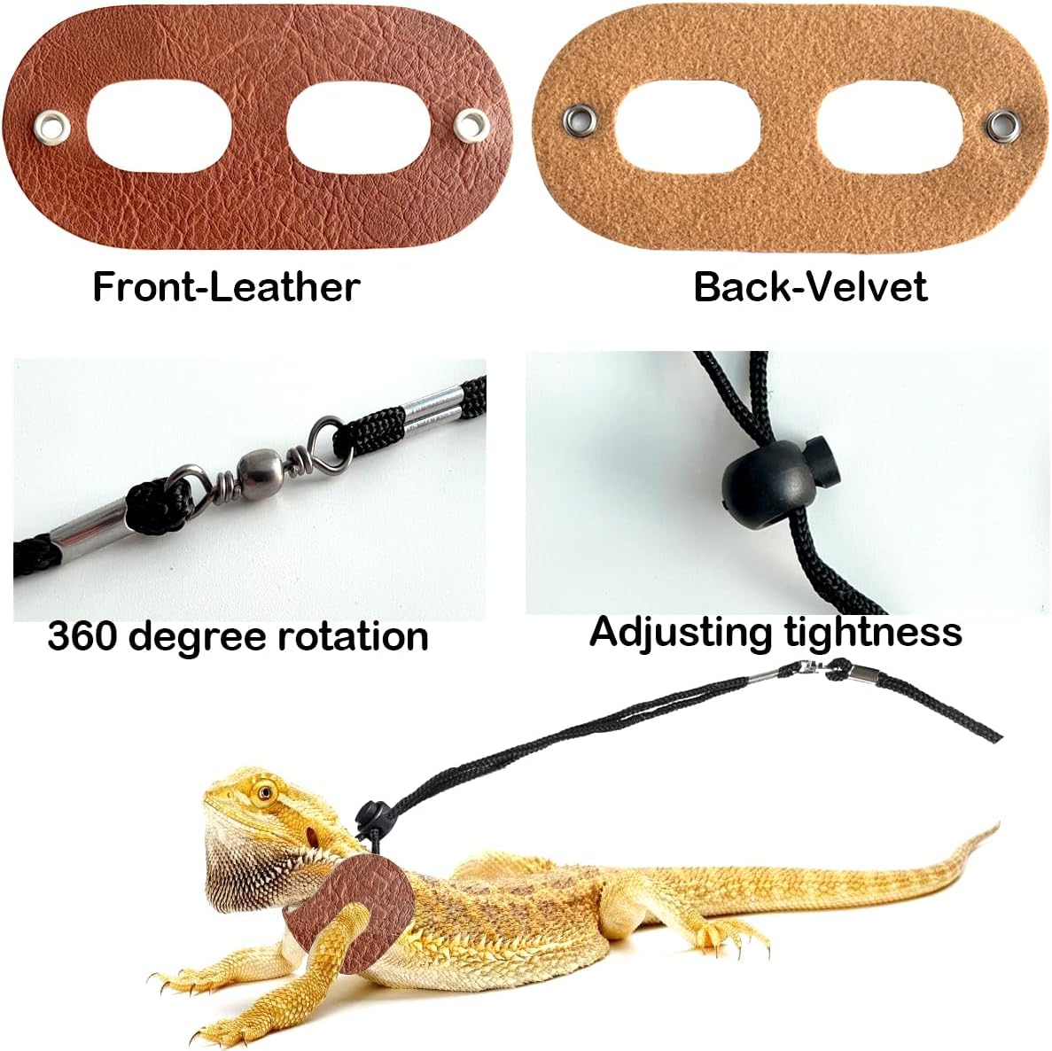 Bearded Dragon Travel Backpack with Harness and Leash Set,Lizard Backpack Travel Carrier,Space Capsule Clear Bubble Window Astronaut Reptile Carrier Backpack, Airline Approved