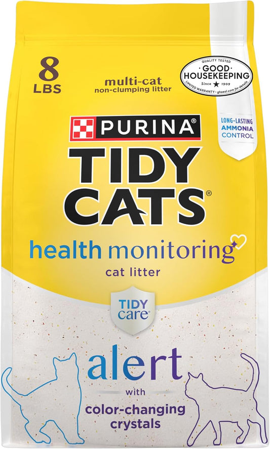 Purina Tidy Cats Tidy Care Alert Cat Health Monitoring Non Clumping Cat Litter with Silica Crystals - 8 lb. Bag