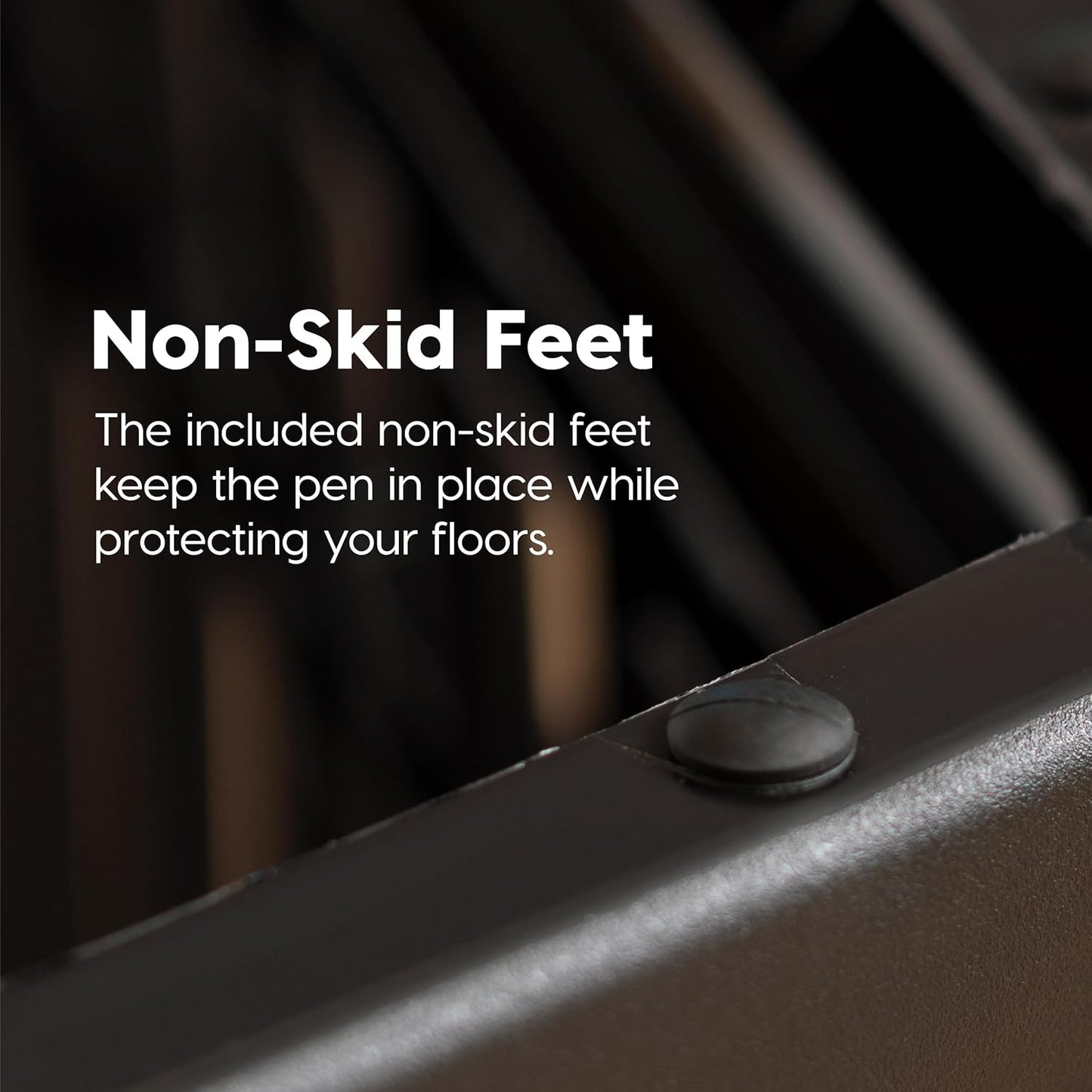 IRIS USA 24" 6-Panel Puppy Playpen, 61 x 61 x 24, Puppy Fence, Dog Playpen, Dog Play Pen Indoors, Pet Fence, Puppies/Small Dogs, Black