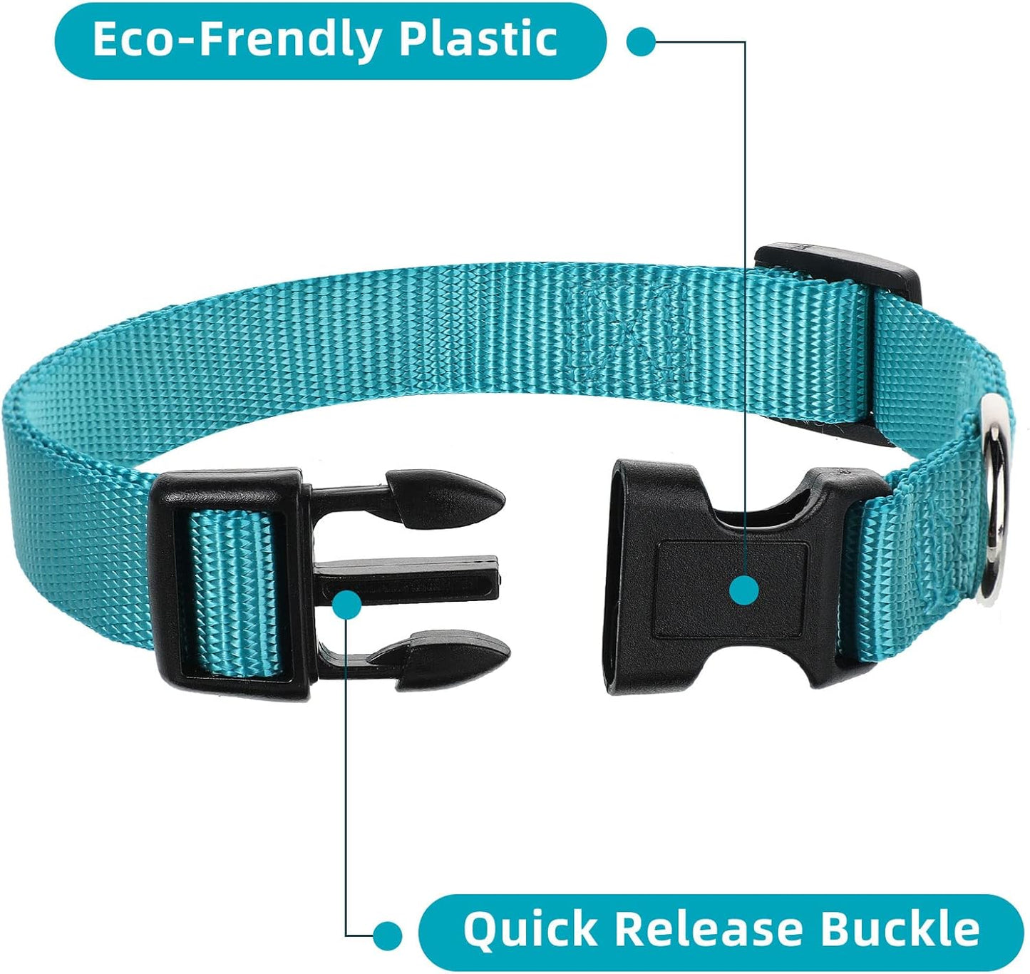 9 Pieces Adjustable Dog Collar for Animal, Soft Nylon Pets Puppy Collar with Quick Release Buckle Holder Bulk for Dogs Walking Running Training(Medium,Retro Colors)