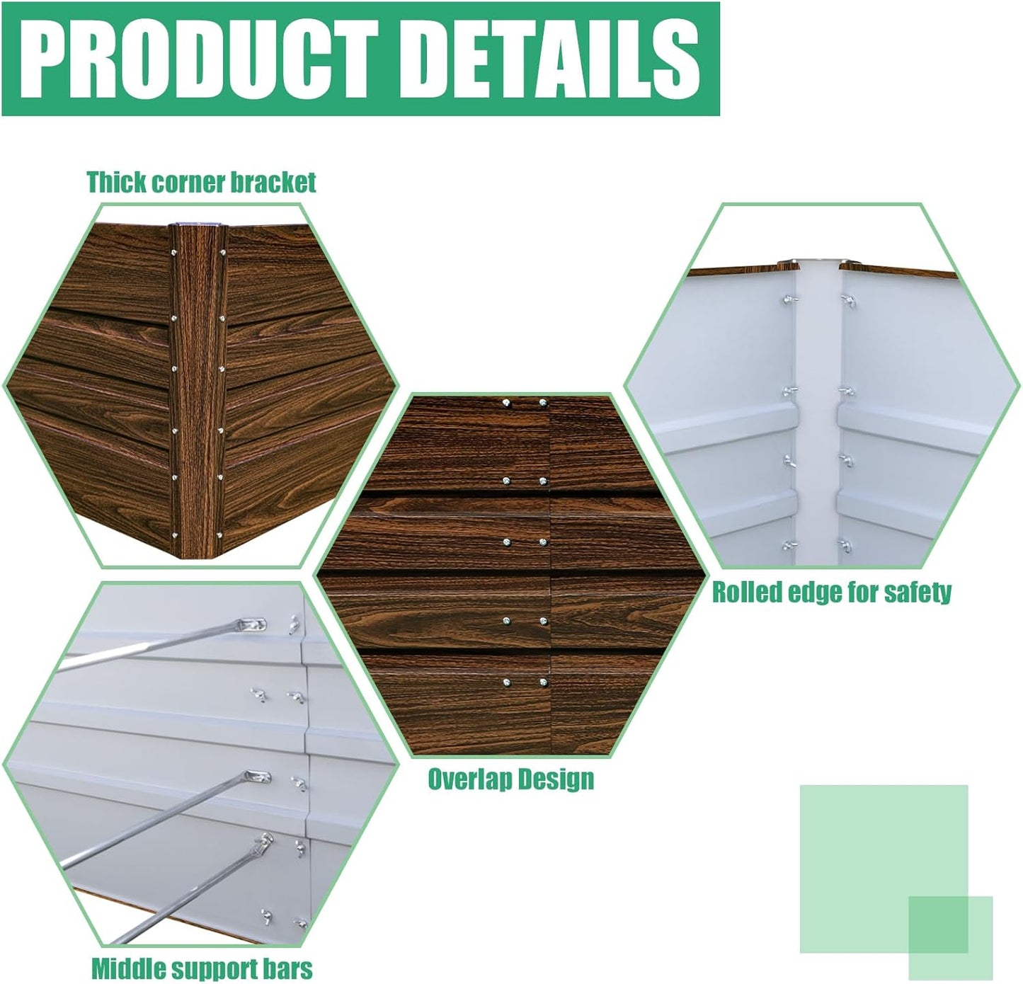 SnugNiture Galvanized Raised Garden Bed 8x4x2FT Outdoor Large Metal Planter Box Steel Kit for Planting Vegetables, Flowers