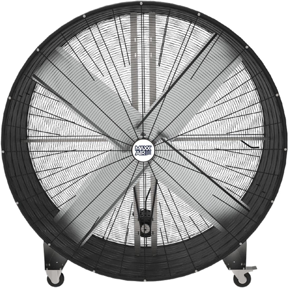 Maxx Air 60 Inch High Velocity Industrial Belt Drive Drum Fan | Heavy Duty Barrel Fan with Durable Rolled Steel Housing | Commercial, Garage, Workshop, or Warehouse Use | 19,000 CFM