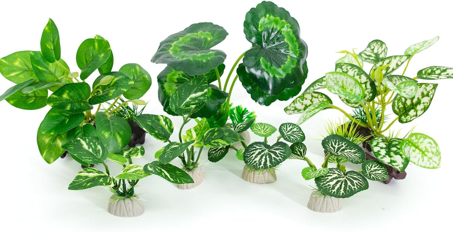 Betta Fish Tank Accessories 7 Pack Silk Aquarium Plants Decoration Artificial Fish Tank Plants Set for Aquariums Decor