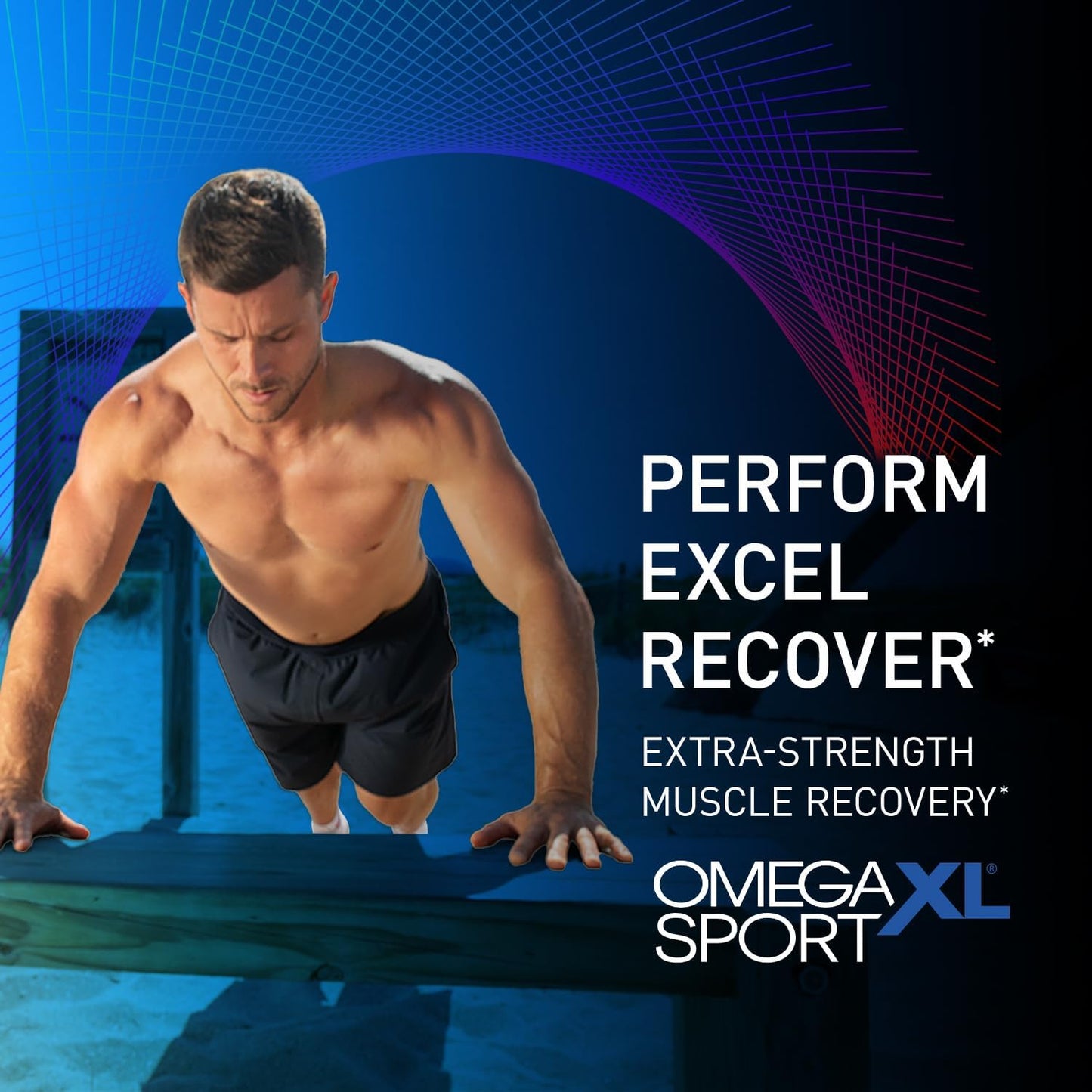 OmegaXL Sport Extra Strength Muscle Recovery Supplement and Respiratory Support Supplement - Improves DOMS and ROM, Clinically Supported Green-Lipped Mussel Oil (60 Softgels)