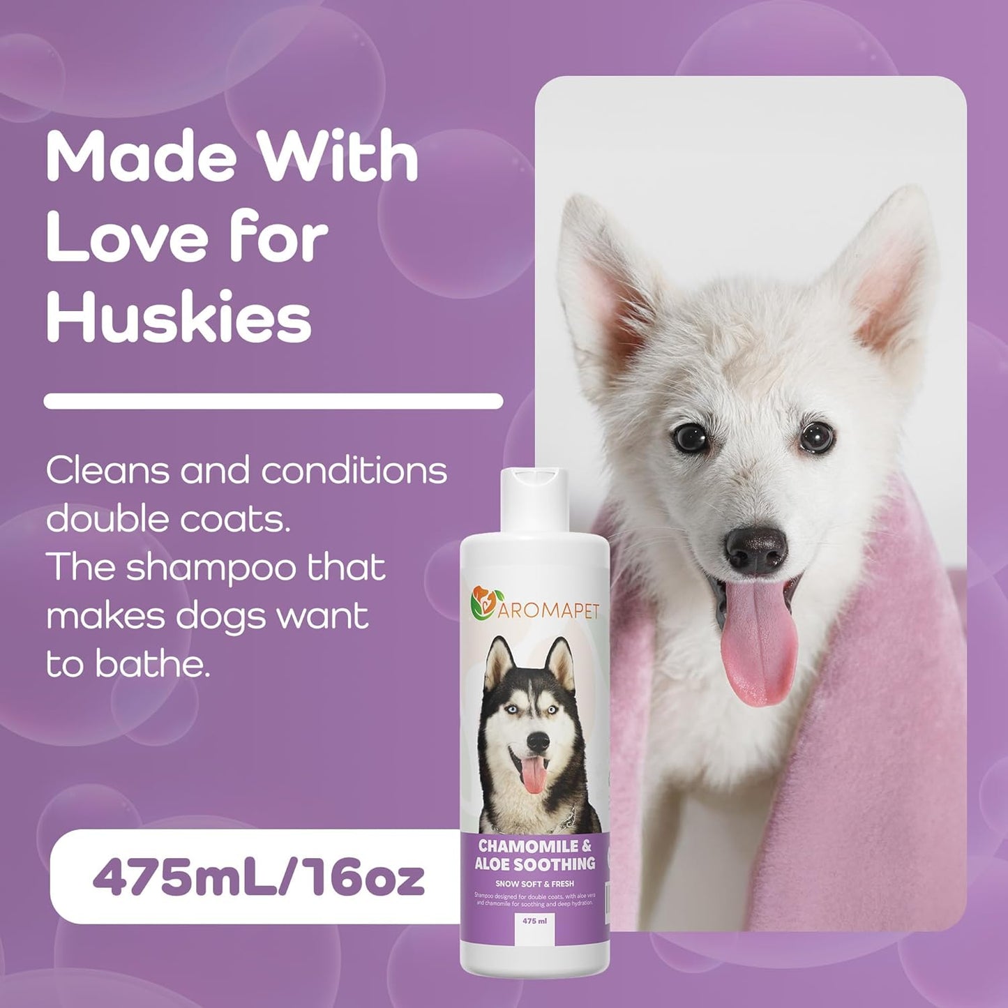 Sensitive Care -Tangle-Free-Silky Shine Softening and detangling Shampoo, Delicate Coat Clean & Odor Control Shampoo – Advanced Shine Formula for Dogs (Huskies, 16 Fluid Ounces)