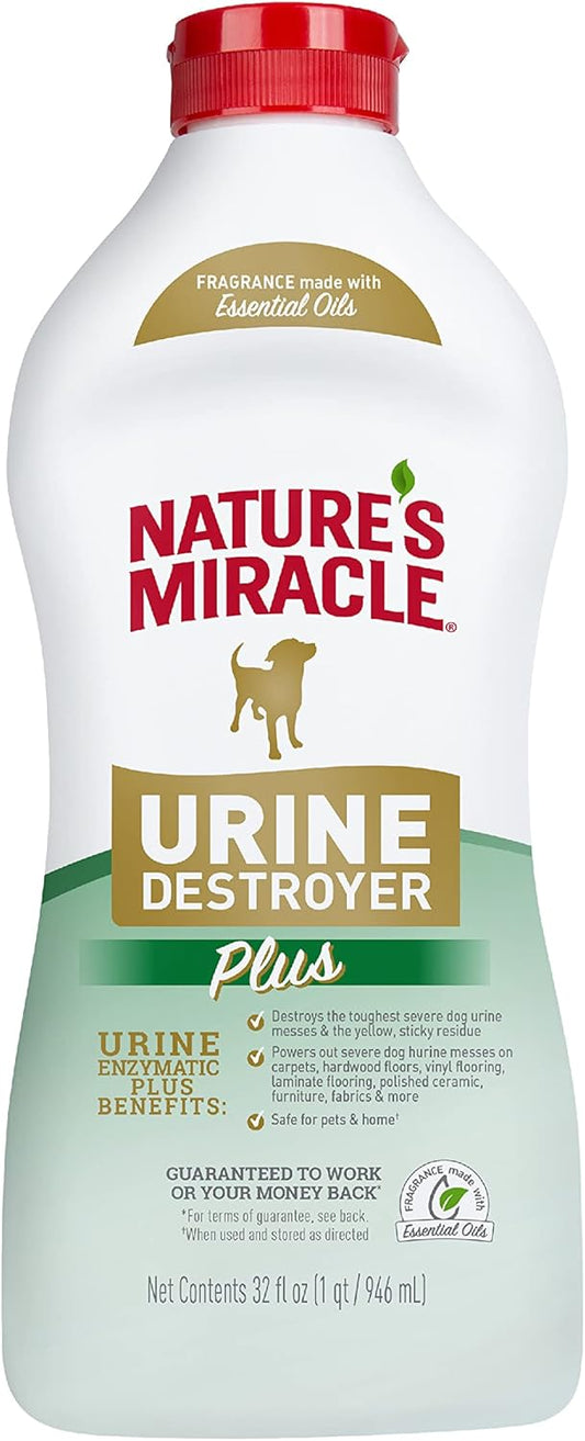 Nature's Miracle Urine Destroyer Plus for Dogs, Enzymatic Formula for Severe Dog Urine Stains, 32 fl oz