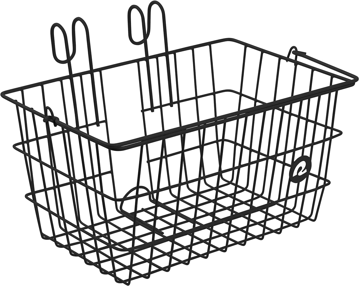 Retrospec Apollo-Lite Lift-Off Bike Basket - Detachable Steel Handlebar Basket with Carrying Handle for Commuting, Shopping & Beach Trips - 14.5in x 9.5in Weather-Resistant Biking Gear