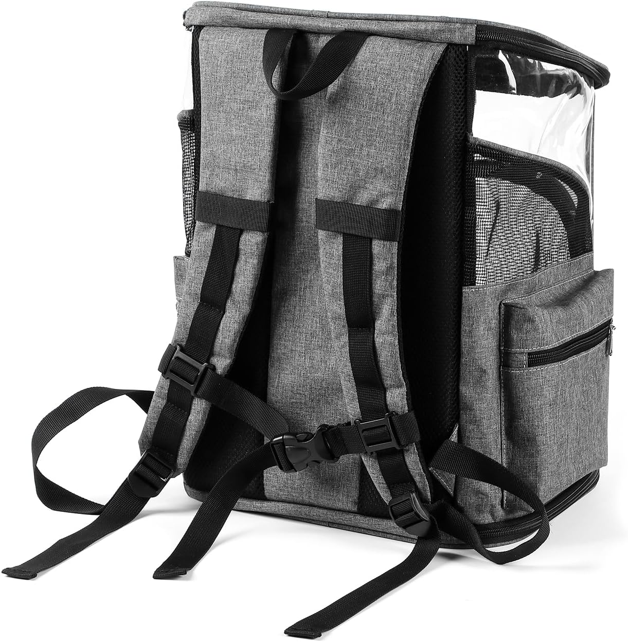 Cat Carriers Dog Carrier Pet for Small Medium Cats Dogs Puppies up to 25 Lbs, TSA Airline Approved Soft Sided, Collapsible Travel Puppy - Black Grey (M: 13" LX11.4 WX17.3 H, Blue)