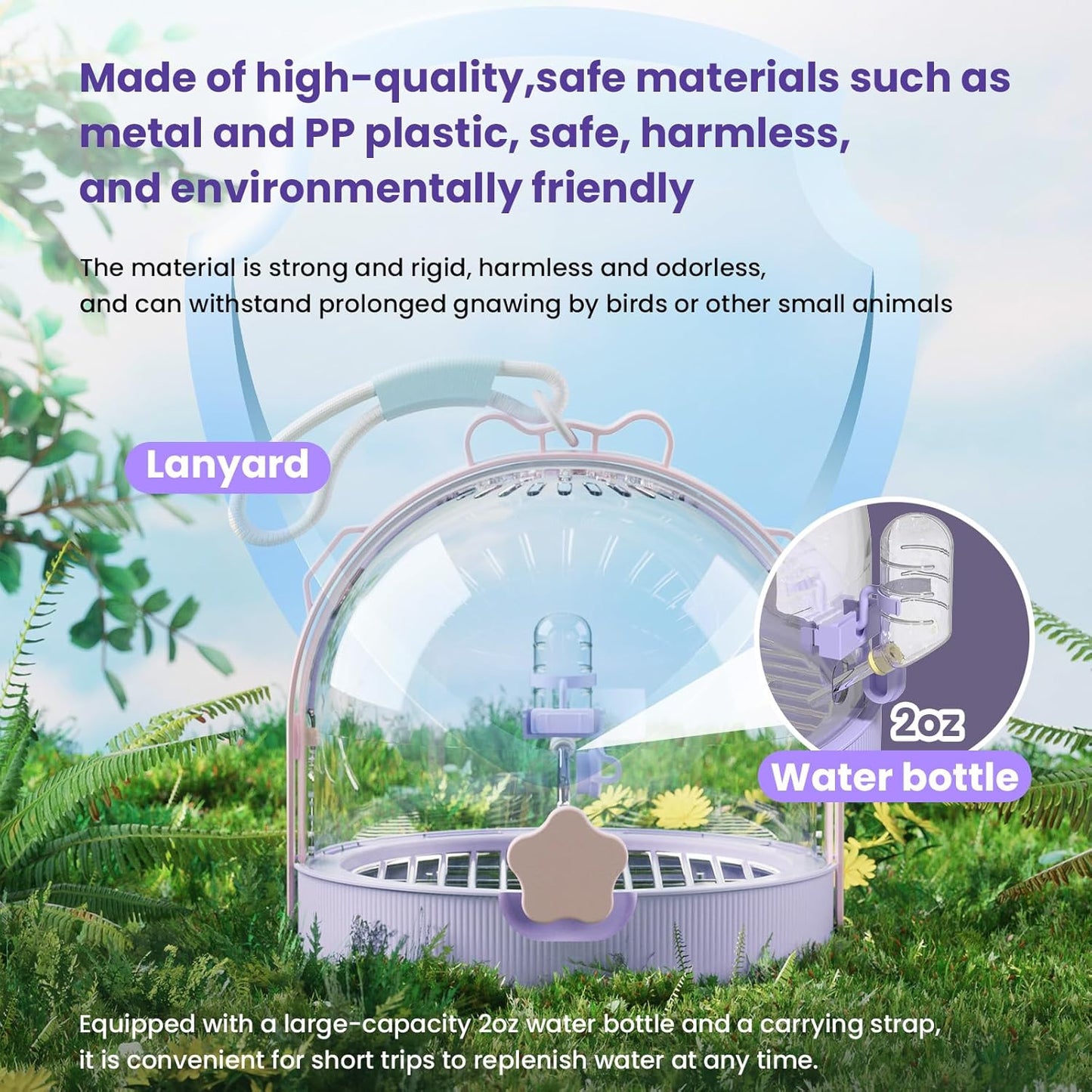 Birdcages,Carriers,Small Bird Travel Cage Carrier, Bird Carry Transport Bag，Small Animal Carrier, Travel Carry-Out Cage with Water Bottle (Yellow)