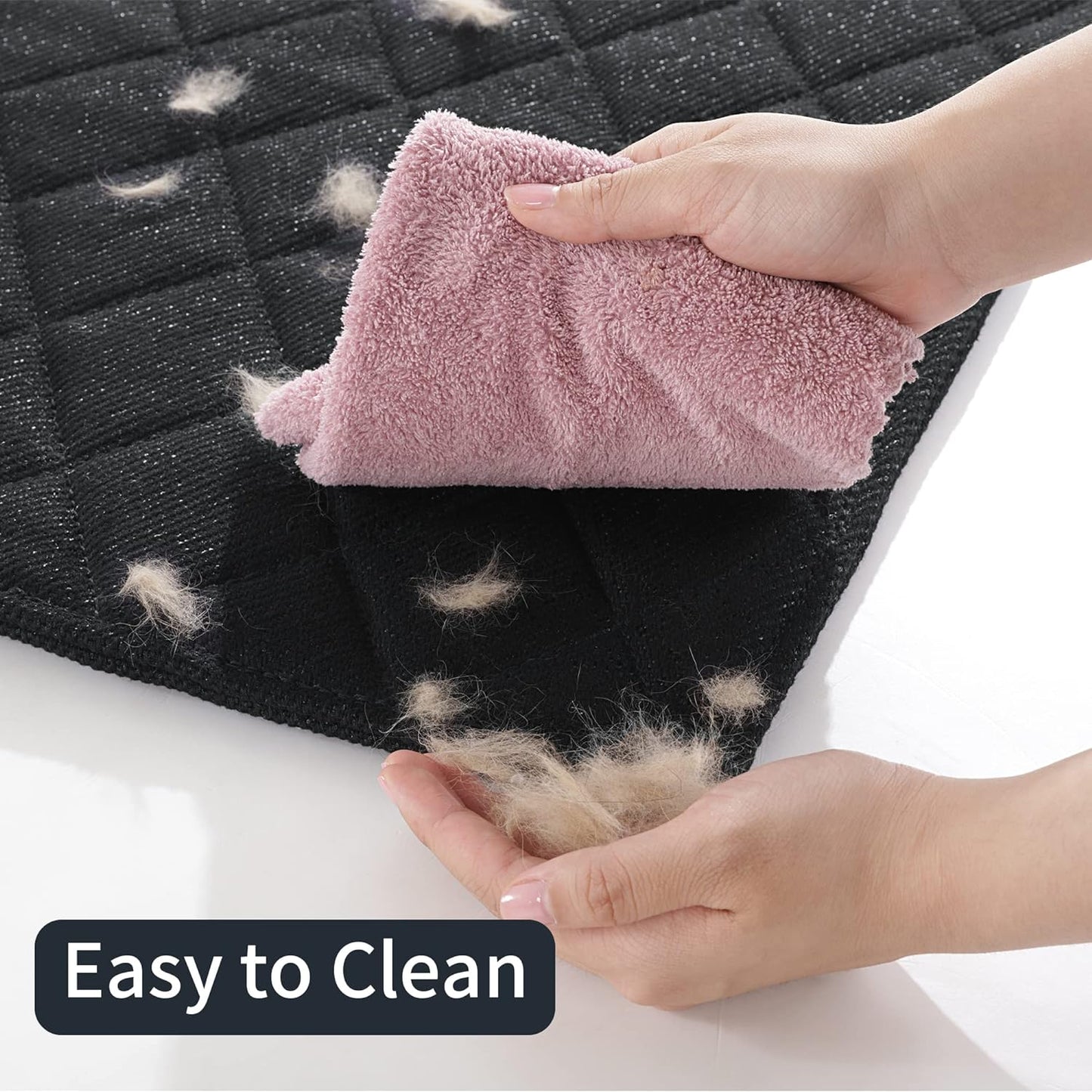 MABOZOO Indestructible Dog Beds - Chew Proof Crate Pad for Aggressive Chewers, Machine Washable Quilted Mat, Durable for Extra Large Dogs, Black Kennel Pad (36x57 in)