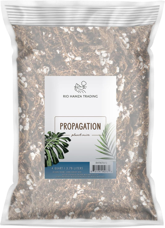 Planting Mix for Plant Propagation (4 Quarts), Hand Blended Soilless Mix for Propagating Plants, House Plants, and More