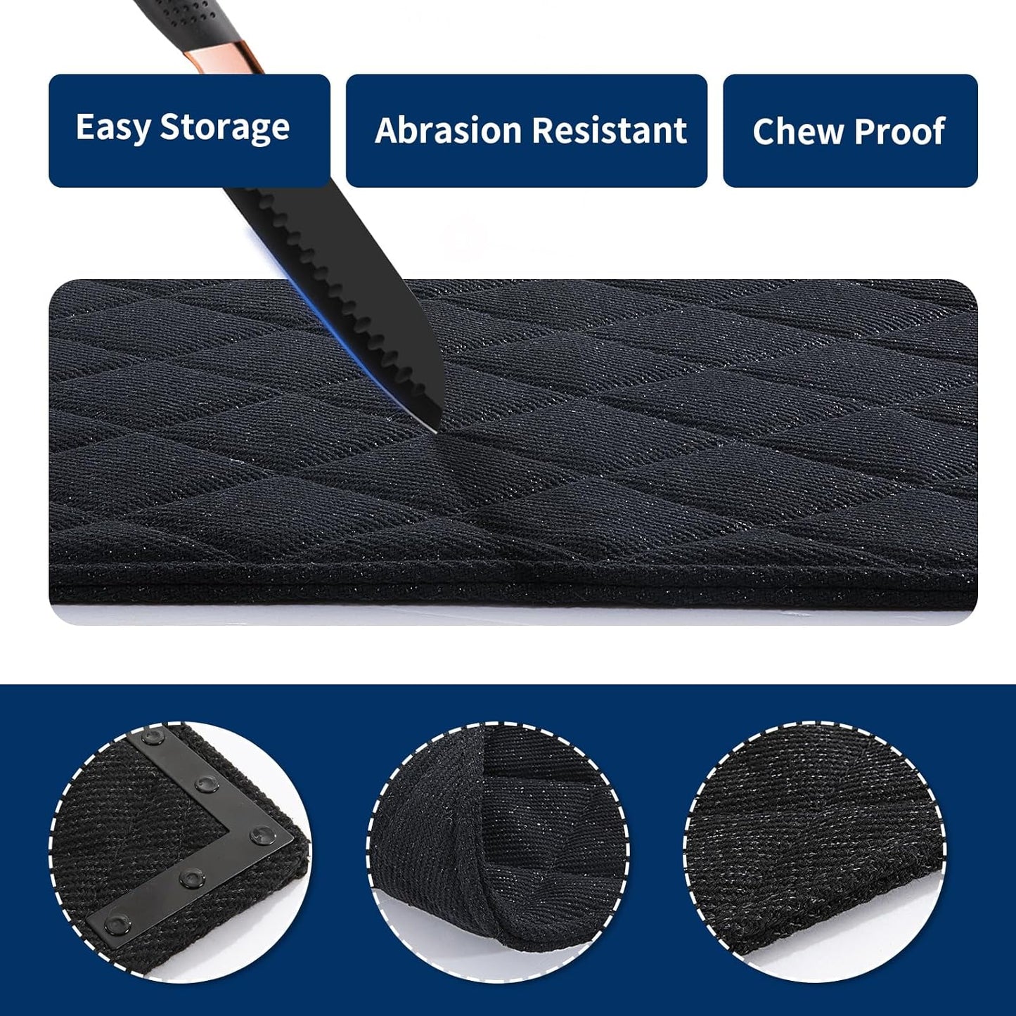 BALAPET Durable Chew Proof Dog Bed with Metal Rivet Corner for Large Dogs, Stable Kennel Pad Mat for Teething Puppy, Durable Indoor Outdoor Crate Pad for Medium Dog Crates, 41"x28"