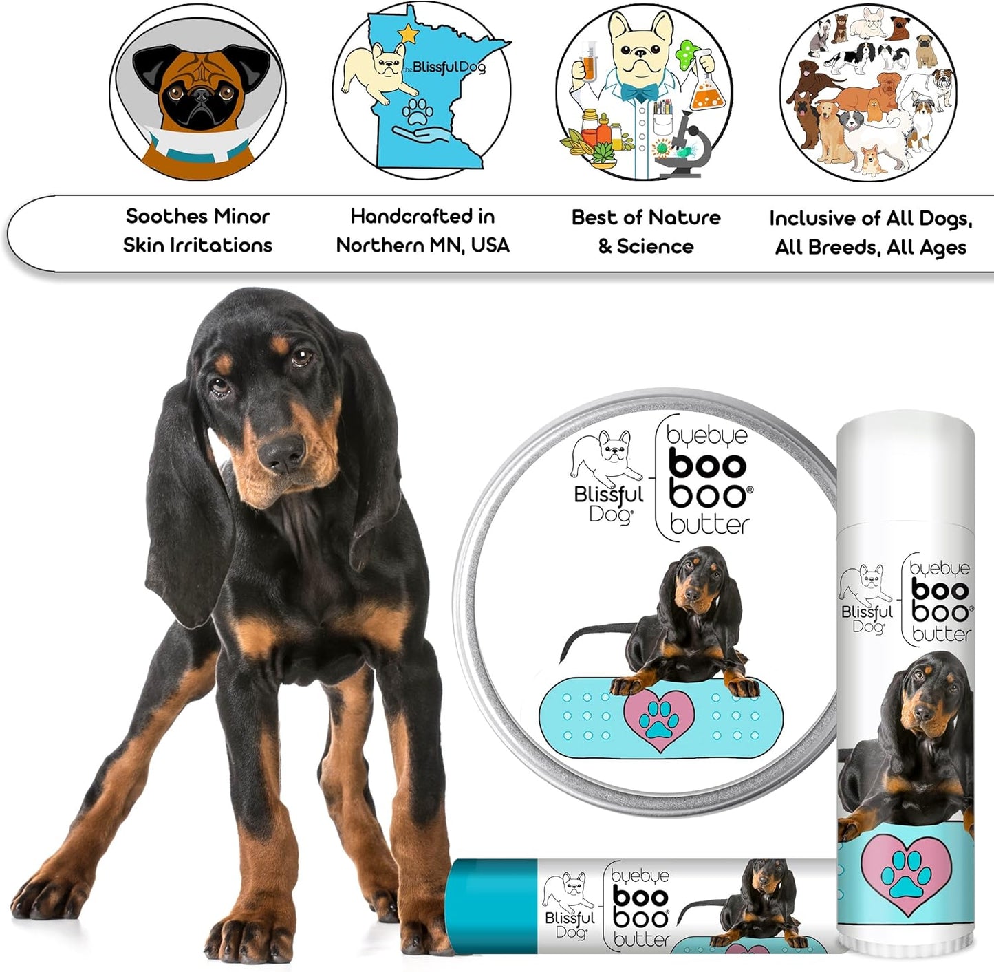 The Blissful Dog Coonhound Boo Boo Butter, 1-Ounce