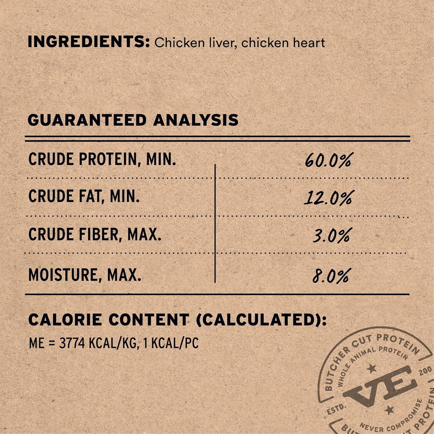 Vital Essentials Chicken Giblets Cat Treats, 1 oz | Freeze-Dried Raw | Single Protein | Grain Free, Gluten Free, Filler Free