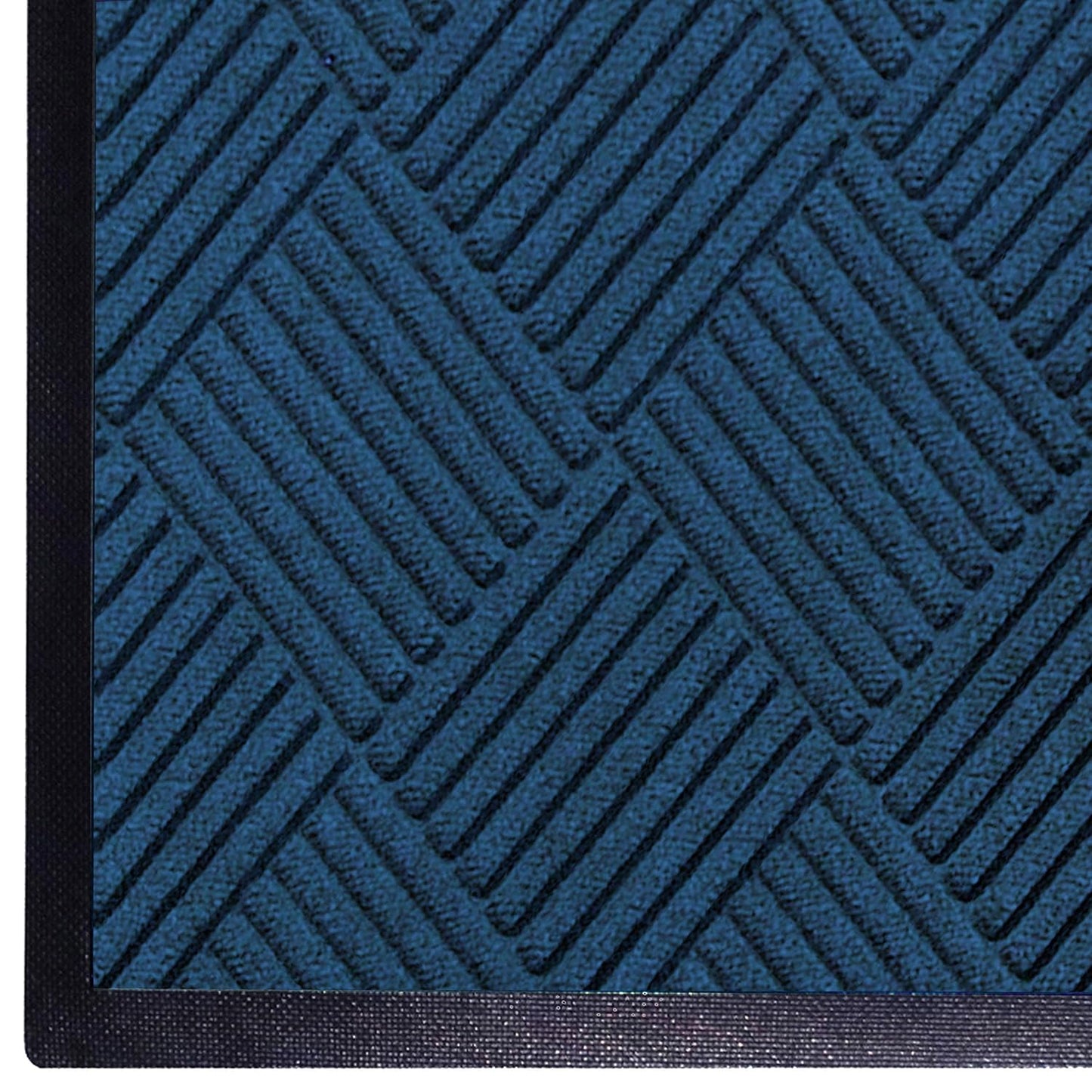 WaterHog Diamond-Pattern Commercial Grade Entrance Mat, Indoor/Outdoor Floor Mat 3' Length x 2' Width, Navy by M+A Matting