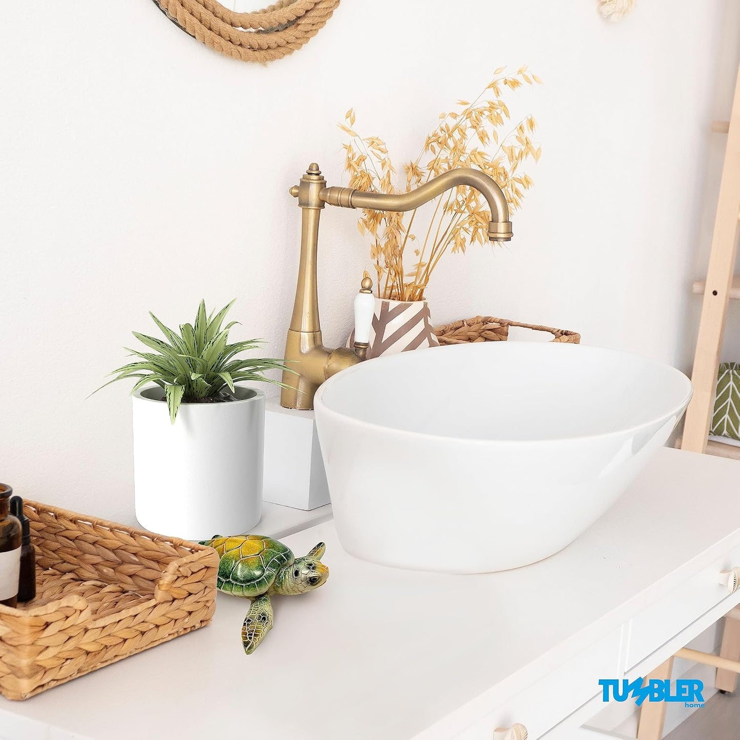 Sea Turtle Figurine - Sea Turtles Bathroom Décor & Beachy Room Decor Accent - Mother's Day, Birthday for Women